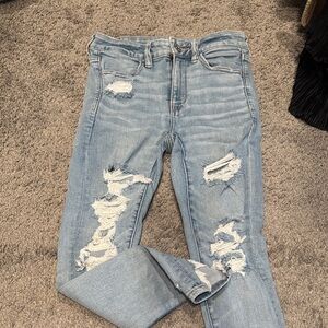 Distressed Light Blue Women's Jeans